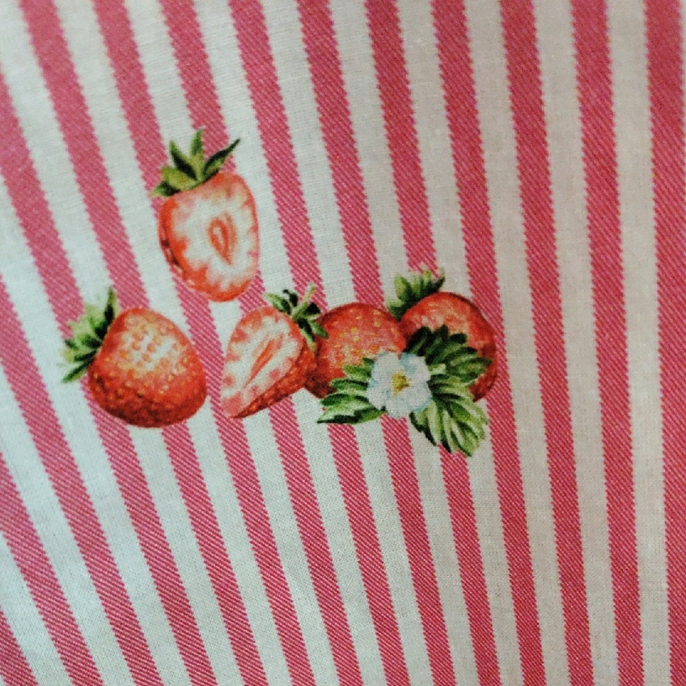Striped Button Down Shirt with Food & Drink  Fun Design. NWT - Picture 14 of 15
